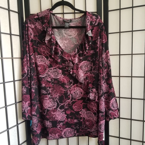 Avenue paisley long sleeve size 30/32 blouse - Picture 1 of 8